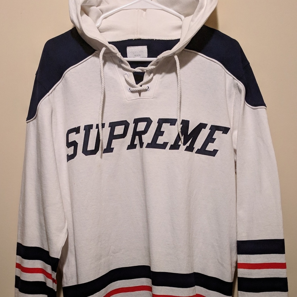 Supreme hooded hockey top